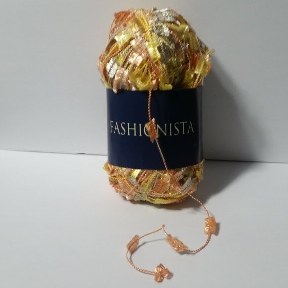 20 Skeins Novelty Yarn Flag Yarn Copper Silver
